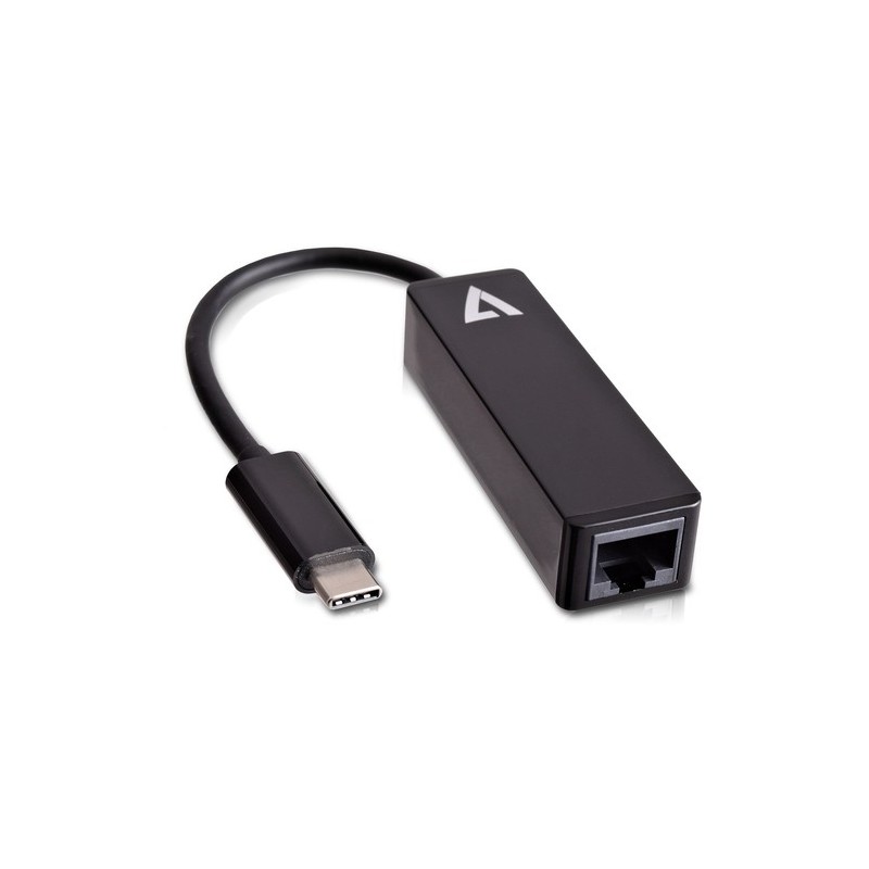 V7 USB-C A ADAPTADOR ETHERNET NEGRO