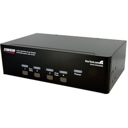 StarTech CONMUTADOR SWITCH KVM 4 PUERTOS DUALHEAD DVI AUDIO USB