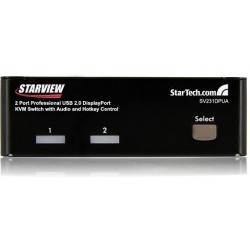 StarTech SWITCH CONMUTADOR KVM 2 PUERTOS DISPLAYPORT AUDIO USB