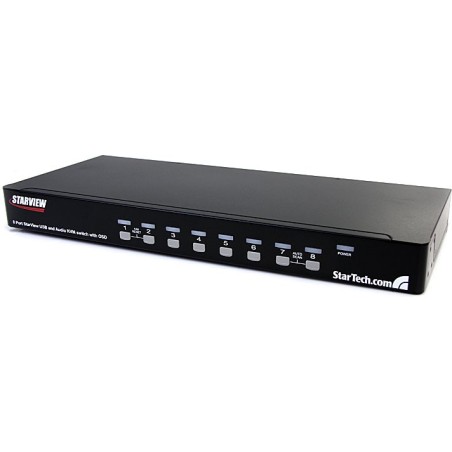 StarTech CONMUTADOR SWITCH KVM 8 PUERTOS VGA USB AUDIO 1U RACK ESTANTE