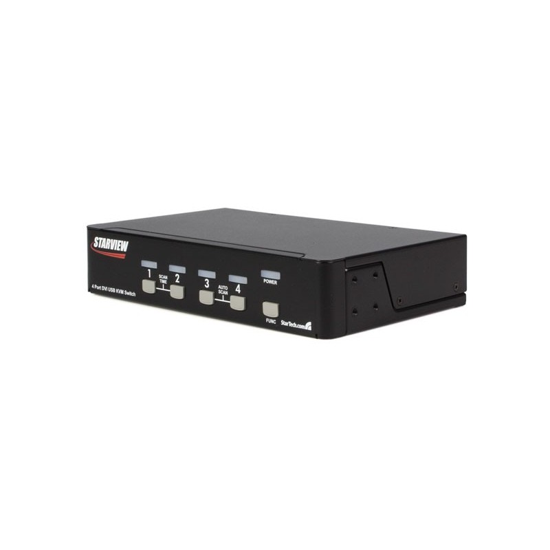 StarTech CONMUTADOR SWITCH KVM 4 PUERTOS DVI DOBLE ENLACE AUDIO USB 2.