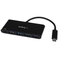 StarTech HUB 4 PUERTOS CON SALIDA DE CORRIENTE 2.0 USB-C A USB-A 3.0