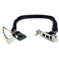 StarTech TARJETA ADAPTADOR MINI PCIE 2 PUERTOS FIREWIRE 800 1X FW 400