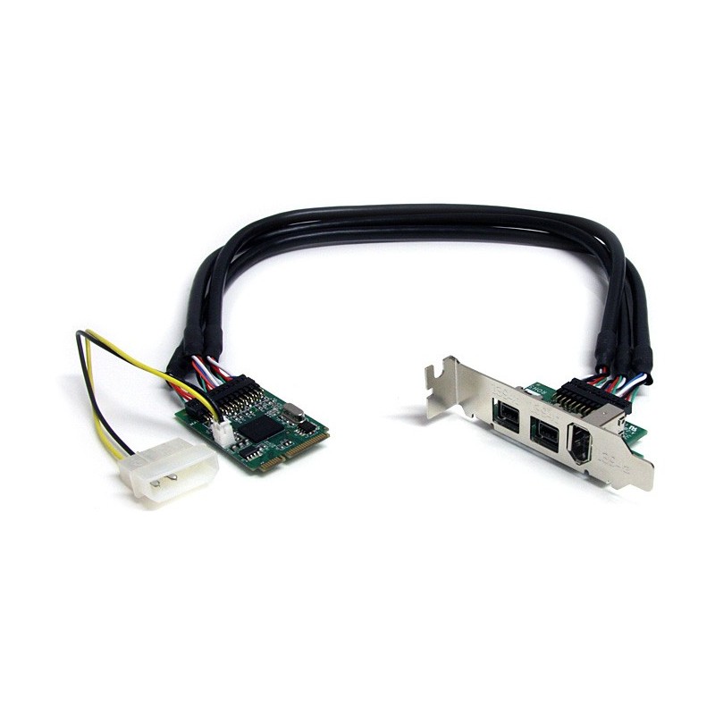 StarTech TARJETA ADAPTADOR MINI PCIE 2 PUERTOS FIREWIRE 800 1X FW 400