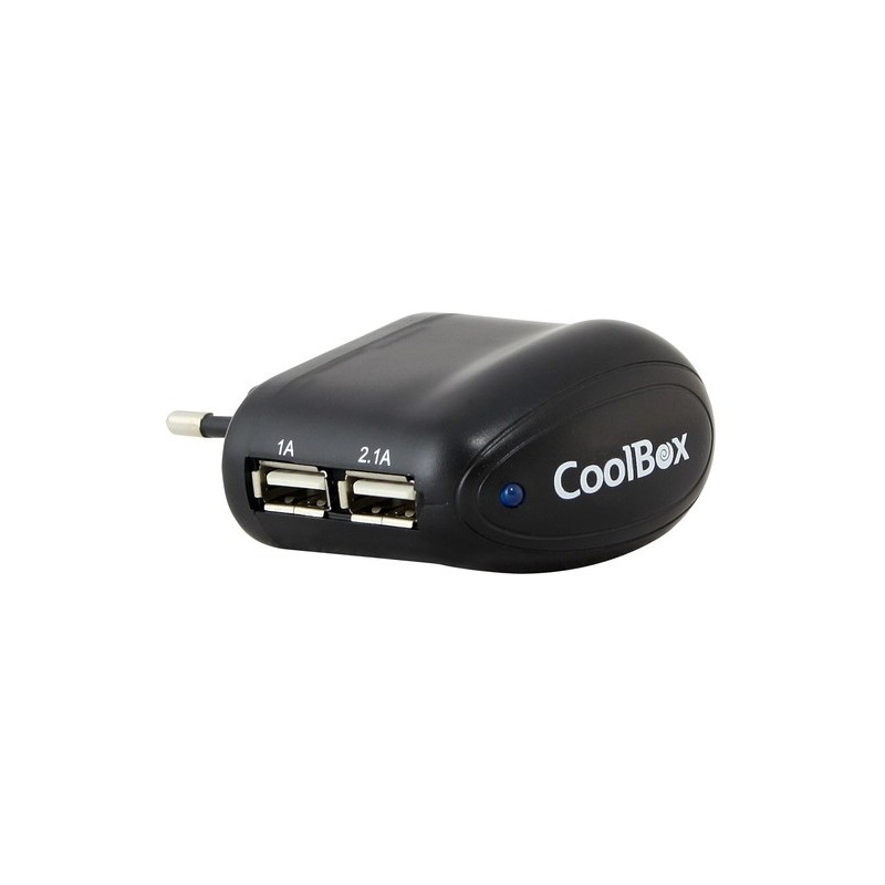 Coolbox CARGADOR USB 110-240V UX2 2 PUERTOS