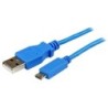 StarTech CABLE CARGADOR TELÉFONO 1M USB A MICRO USB AZUL