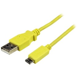 StarTech CABLE CARGADOR TELÉFONO 1M USB A MICRO USB AMARILLO