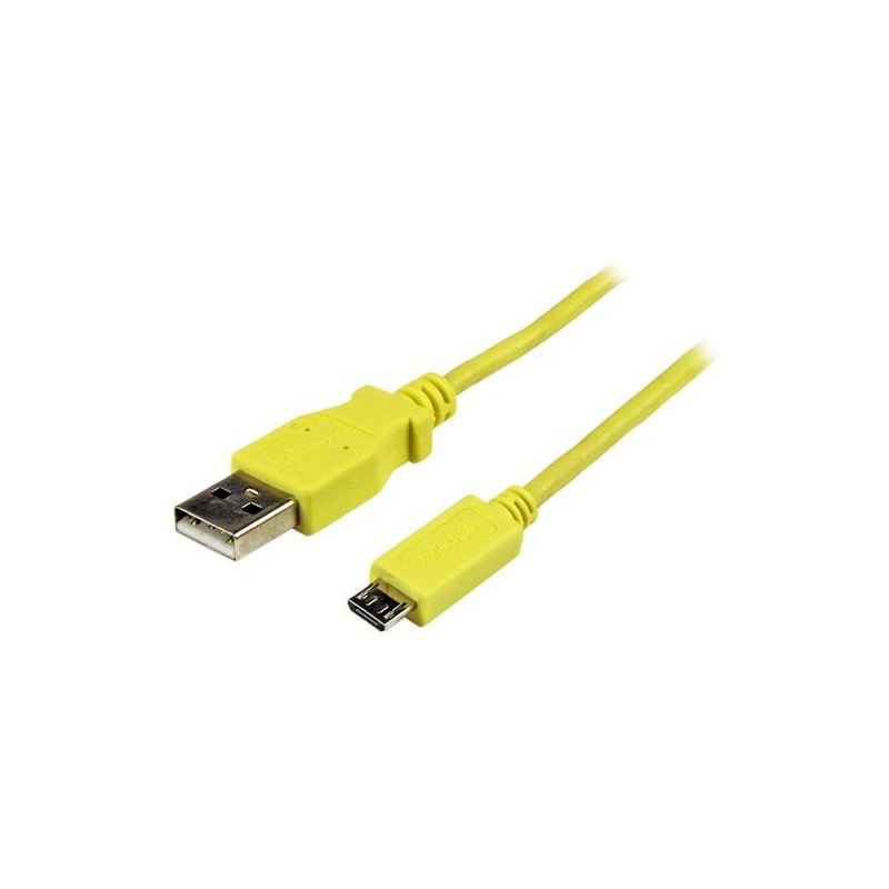 StarTech CABLE CARGADOR TELÉFONO 1M USB A MICRO USB AMARILLO