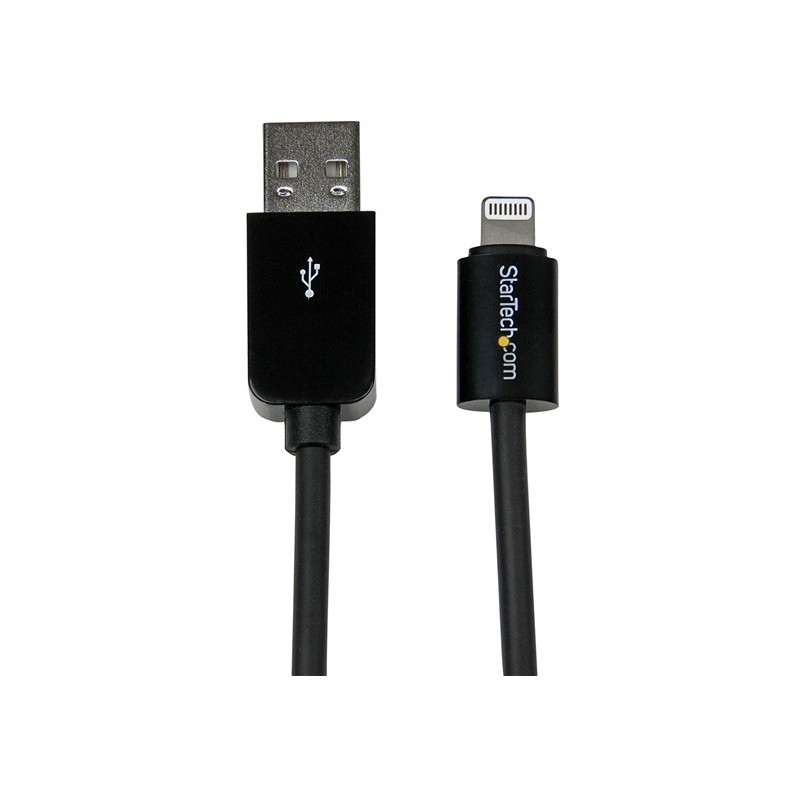 StarTech CABLE 1M LUZ APPLE IPOD IPAD IPHONE 5 A USB 2.0 NEGRO