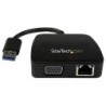 StarTech USB3 PORTÁTIL PORTABLE DOCK - USB A VGA Y GBE MINI DOCK STAT