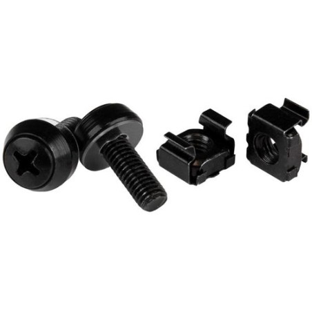 StarTech 100 UNIDADES DE TORNILLOS M6 TUERCAS DE ALOJAMIENTO 12MM NEGR