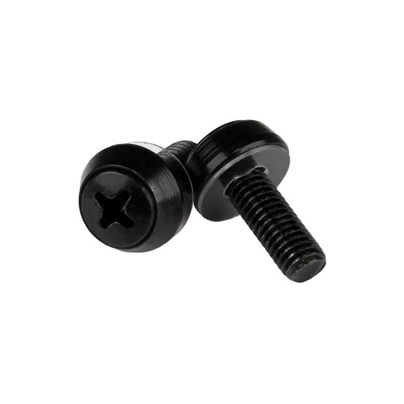 StarTech 100 UNIDADES DE TORNILLOS M6 M6X12MM NEGRO