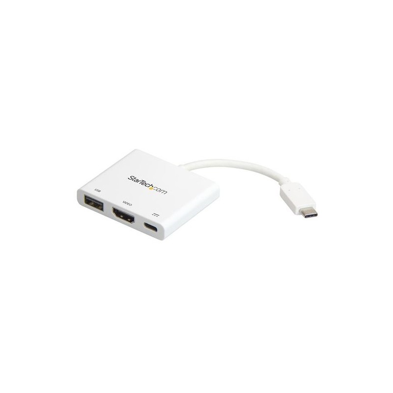 StarTech ADAPTADOR USB TIPO-C A HDMI Y SALIDA DE CORRIENTE BLANCO