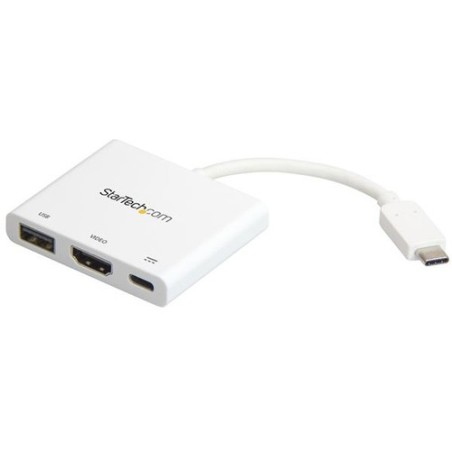 StarTech ADAPTADOR USB TIPO-C A HDMI Y SALIDA DE CORRIENTE BLANCO