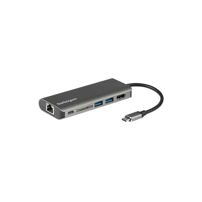 StarTech BASE DE CONEXIÓN USB-C A HDMI RJ-45 USB-A LECTOR DE TARJETAS