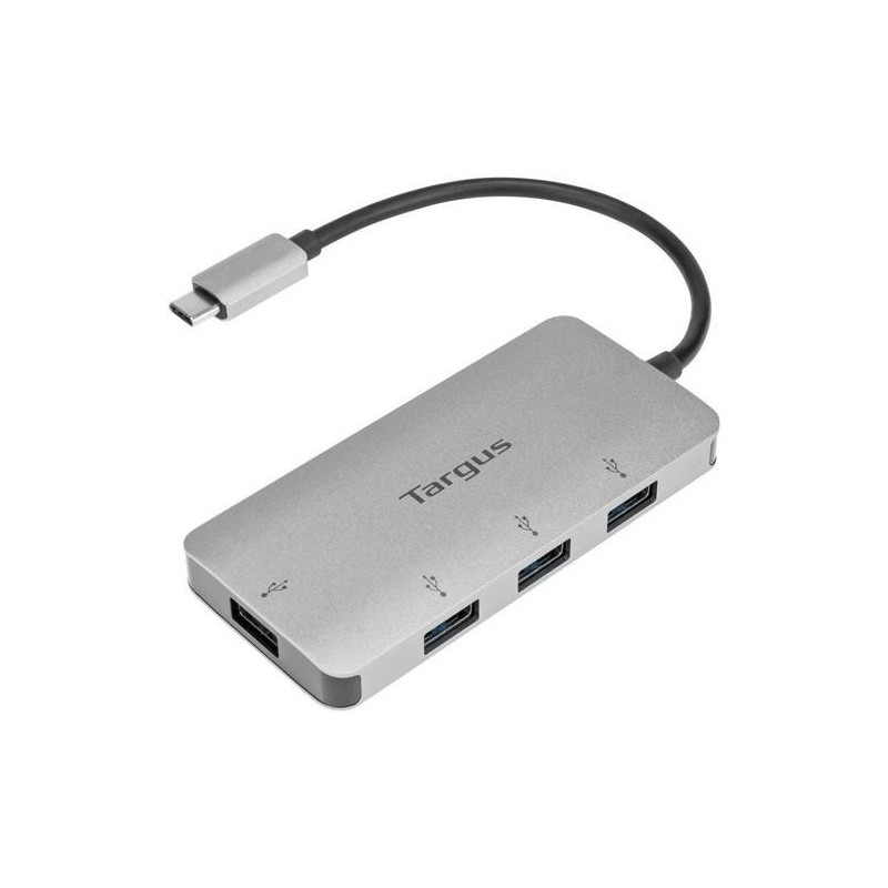 Targus ADAPTADOR USB-C 4 PUERTOS ALUMINIUM GRIS