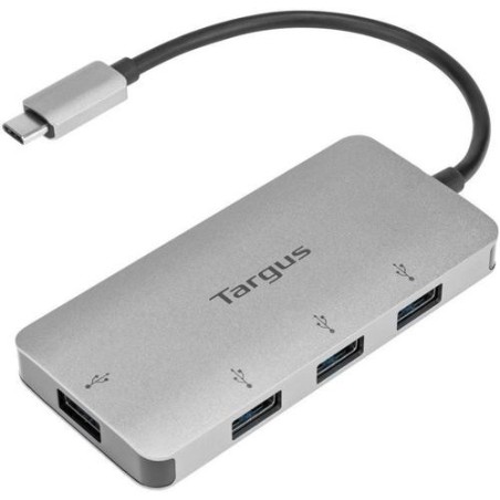 Targus ADAPTADOR USB-C 4 PUERTOS ALUMINIUM GRIS