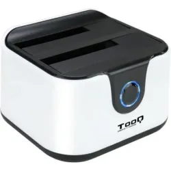 TooQ TQDS-802BW DOCK STATION DOBLE BAHIA DISCO DURO NEGRO/BLANCO