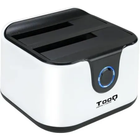 TooQ TQDS-802BW DOCK STATION DOBLE BAHIA DISCO DURO NEGRO/BLANCO