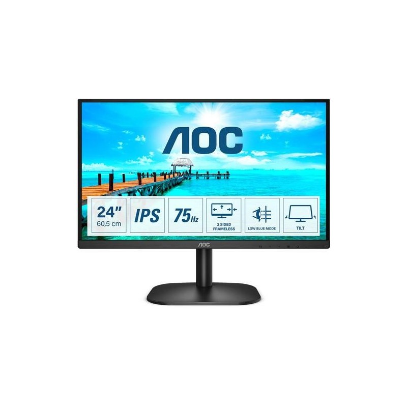 Aoc MONITOR 23.8" LCD 1920x1080 16:9 4MS 24B2XD 1000:1 VGA/DVI