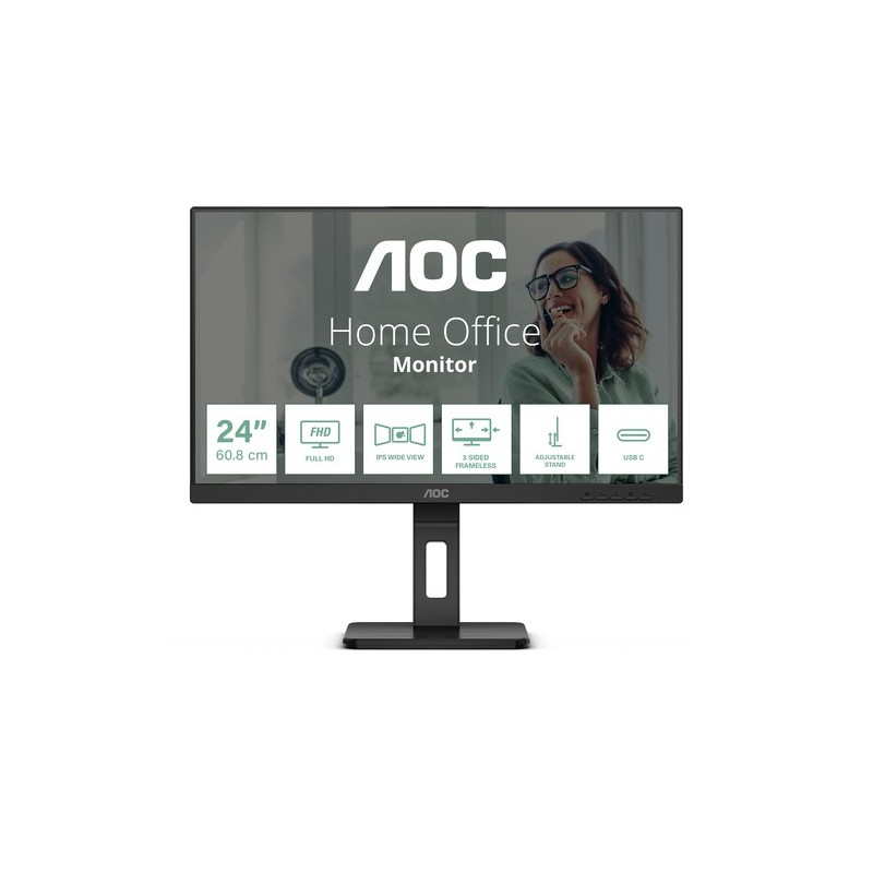 Aoc MONITOR 23.8" IPS 1920x1080FHD 16:9 RJ45 24P3CV HDMI DISPLAYPORT U