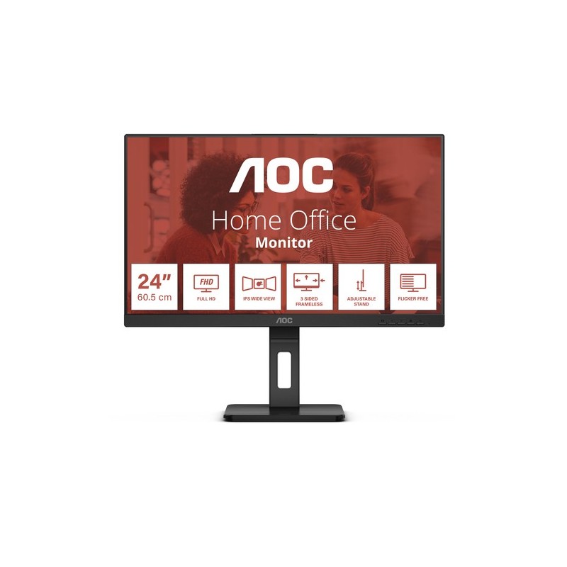 Aoc MONITOR 23.8" 1920x1080 FHD 16:9 75HZ 24E3QAF HDMI DISPLAYPORT MM 