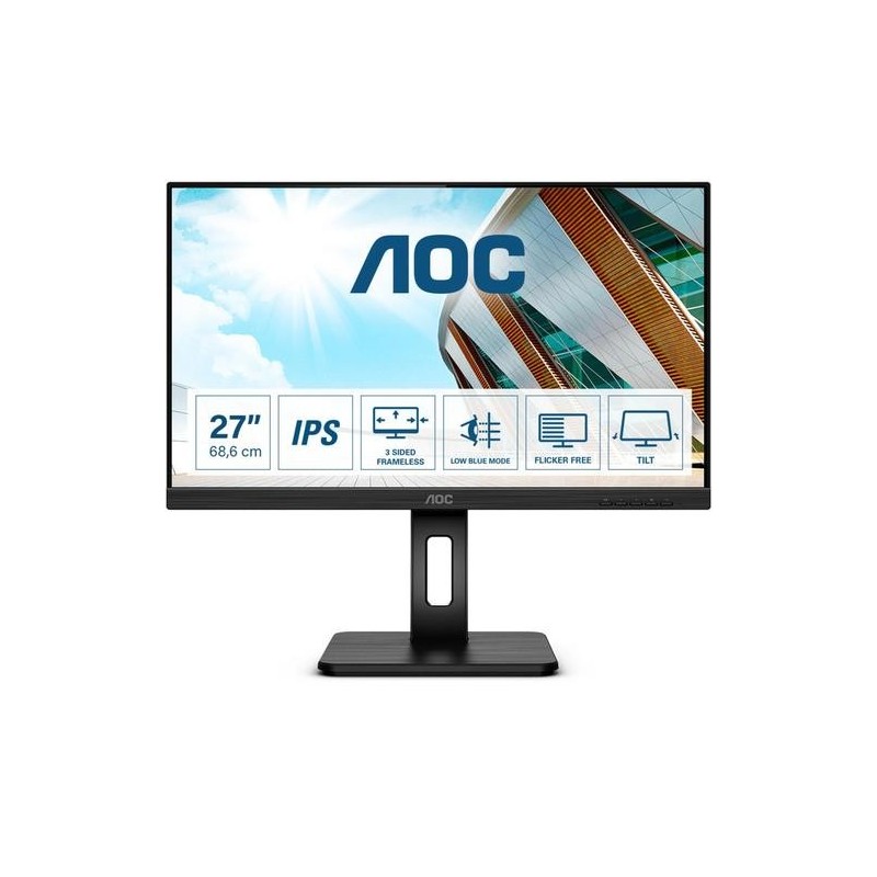 Aoc MONITOR 27" LCD 1920x1080 16:9 4MS 27P2Q 1000:1 VGA USB HDMI