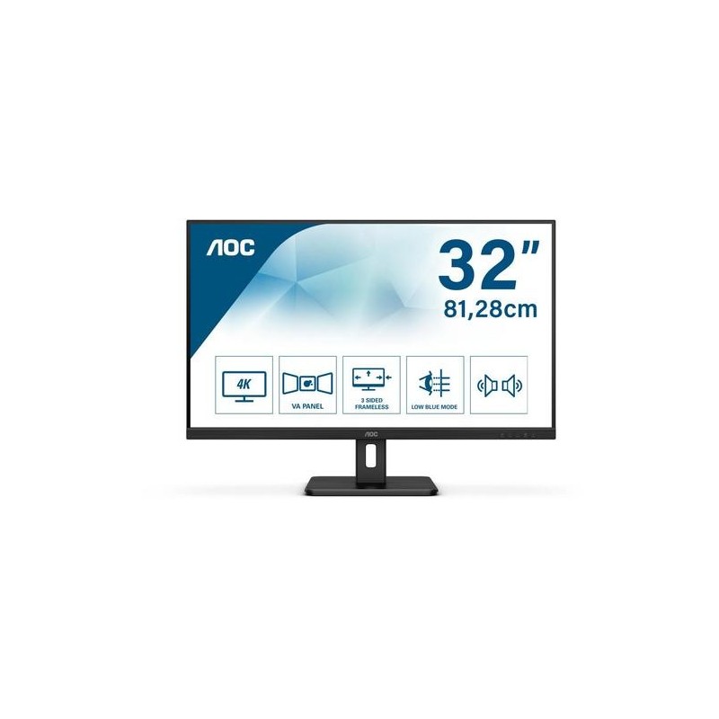 Aoc MONITOR 32" IPS 4K 3840X2160 16:9 U32E2N 350CDM2 HDMI DISPLAYPORT MULTIMEDIA