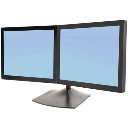 Ergotron DOBLE MONITOR HORZ STAND NEGRO