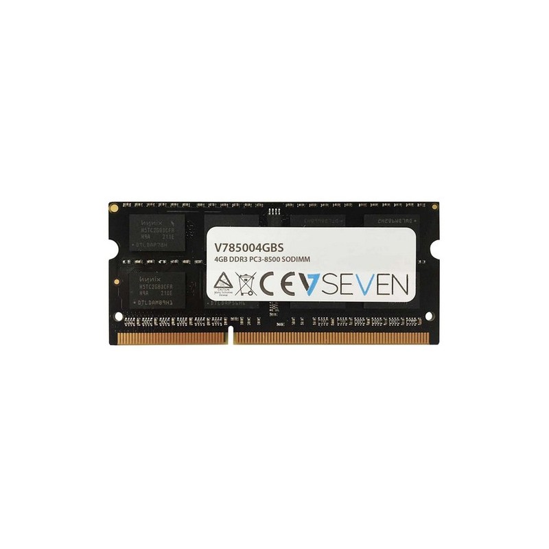 V7 MEMORIA RAM 4GB DDR3 1066MHZ CL7 SO DIMM PC3-8500