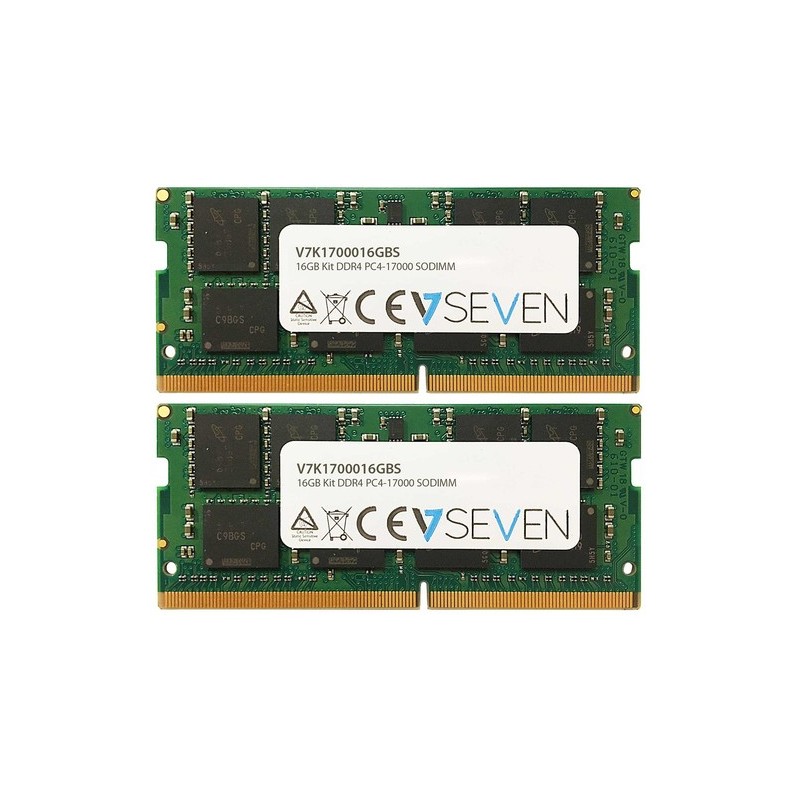 V7 MEMORIA RAM 2X8GB KIT DDR4 2133MHZ CL15 SO DIMM PC4-17000 1.2V