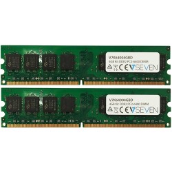 V7 MEMORIA RAM 2X2GB KIT DDR2 800MHZ CL6 DIMM PC2-6400 1.8V