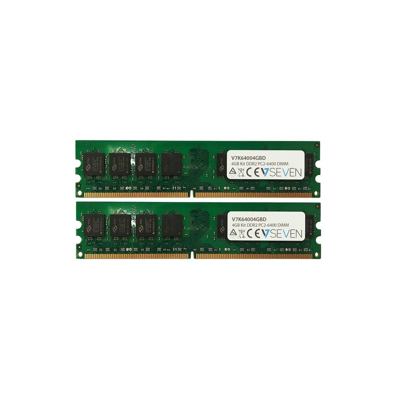 V7 MEMORIA RAM 2X2GB KIT DDR2 800MHZ CL6 DIMM PC2-6400 1.8V