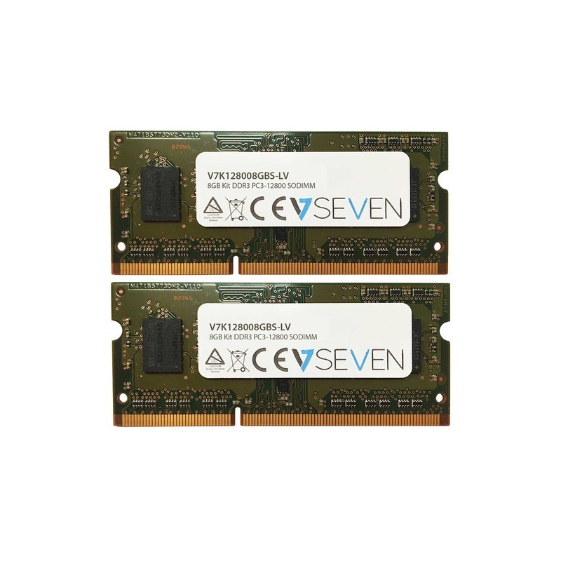 V7 MEMORIA RAM 2X4GB KIT DDR3 1600MHZ CL11 SO DIMM PC3L-12800 1.35V