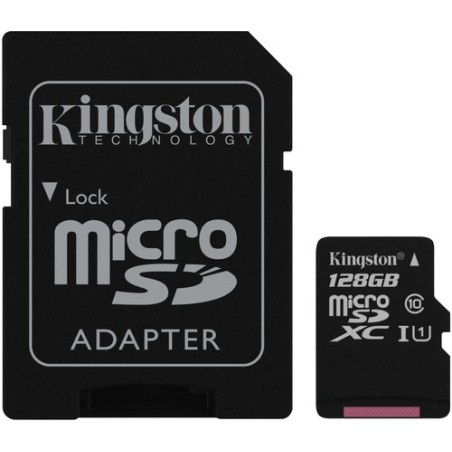 Kingston TARJETA DE MEMORIA 128GB MICRO SDXC CLASE 10 UHS-I CARD + ADA