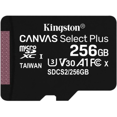 Kingston TARJETA DE MEMORIA 256GB MICROSDXC CANVAS SELECT 100R A1 CLAS