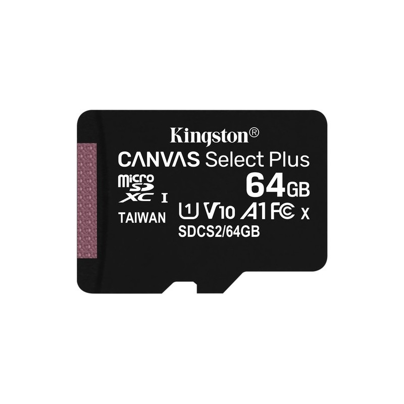 Kingston TARJETA DE MEMORIA 64GB MICROSDXC CANVAS SELECT 100R A1 C10 S