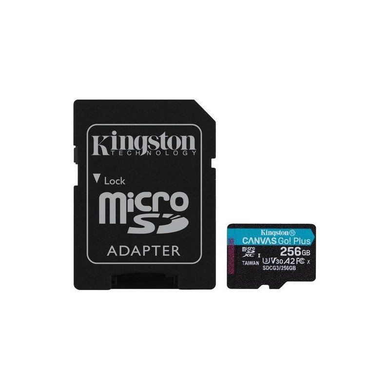 Kingston TARJETA DE MEMORIA 256GB MSDXC CANVAS GO PLUS 170R A2 U3 V30 