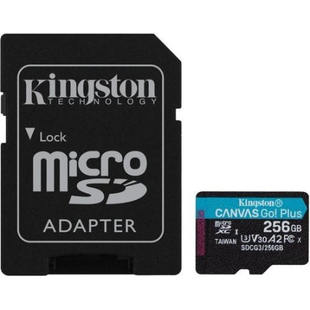 Kingston TARJETA DE MEMORIA 256GB MSDXC CANVAS GO PLUS 170R A2 U3 V30 