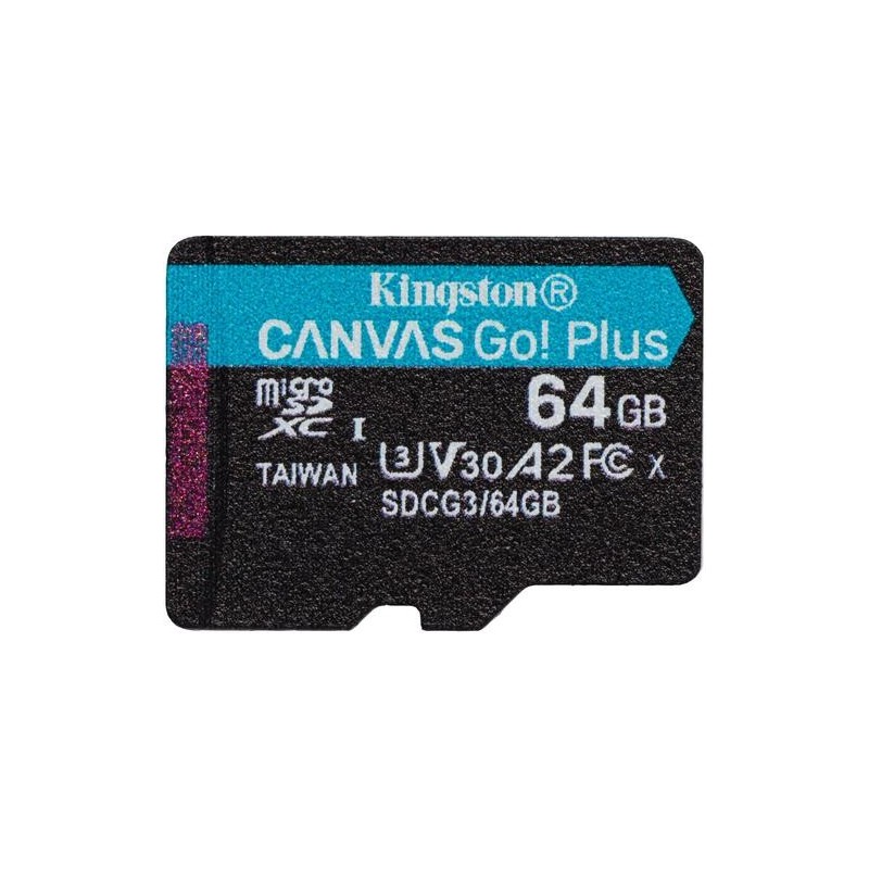 Kingston TARJETA DE MEMORIA 64GB MSDXC CANVAS GO PLUS 170R A2 U3 V30 S