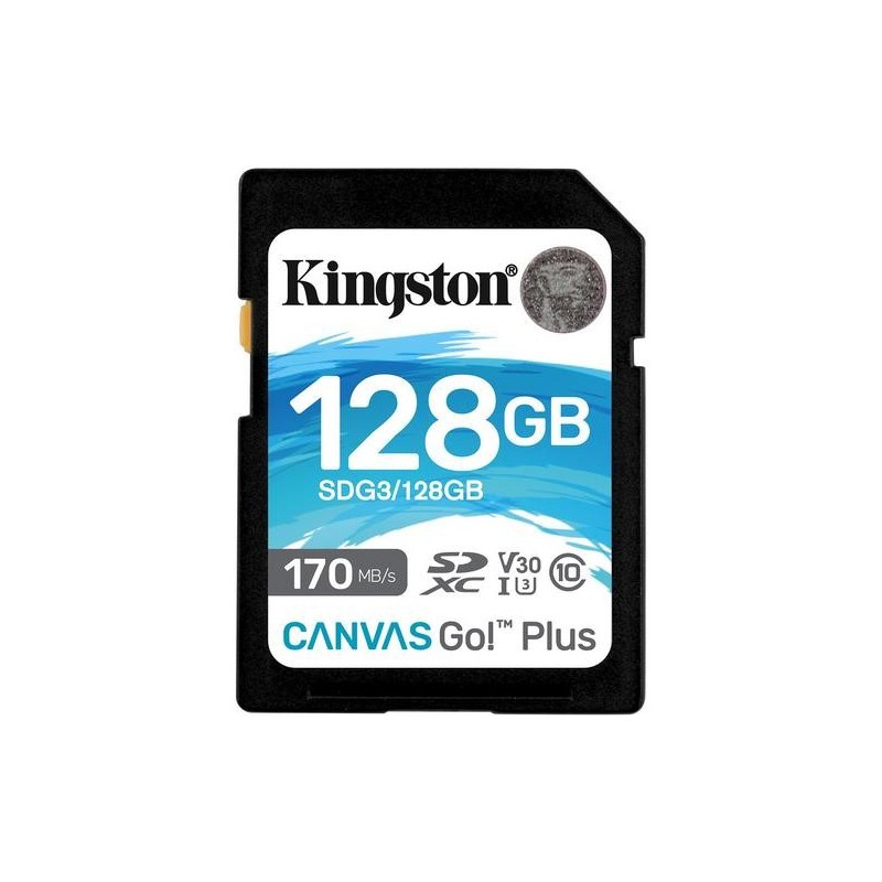 Kingston TARJETA DE MEMORIA 128GB SDXC CANVAS GO PLUS 170R C10 UHS-I U