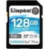 Kingston TARJETA DE MEMORIA 128GB SDXC CANVAS GO PLUS 170R C10 UHS-I U