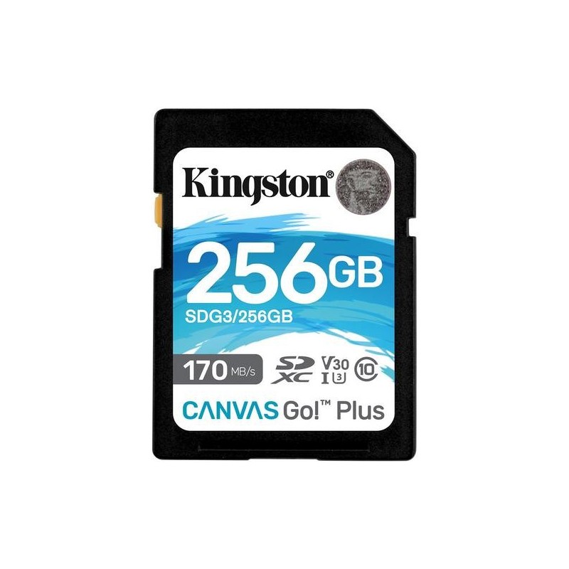 Kingston TARJETA DE MEMORIA 256GB SDXC CANVAS GO PLUS 170R C10 UHS-I U