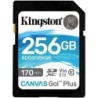 Kingston TARJETA DE MEMORIA 256GB SDXC CANVAS GO PLUS 170R C10 UHS-I U