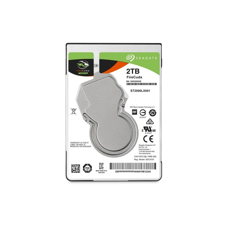 Seagate DISCO DURO FIRECUDA 2.5" 2TB SSHD HIBRIDO 6GB/S SATA 7MM