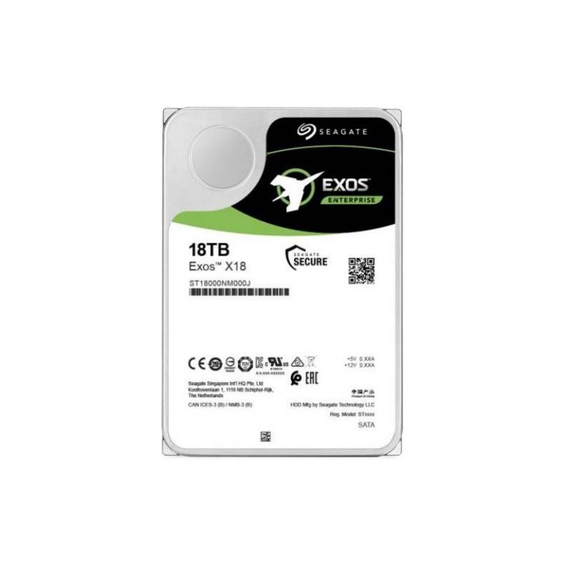 Seagate DISCO DURO EXOS X18 18TB SATA 3.5" 7200RPM HELIUM 512E/4KN