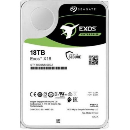 Seagate DISCO DURO EXOS X18 18TB SATA 3.5" 7200RPM HELIUM 512E/4KN