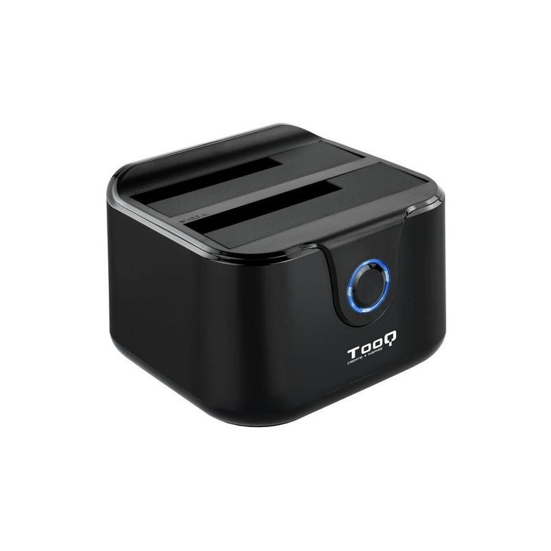 TooQ TQDS-802B DOCK STATION DOBLE BAHIA DISCO DURO NEGRO