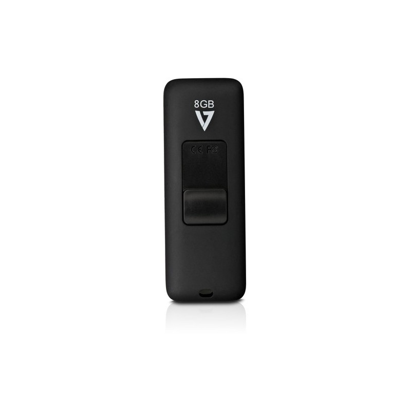 V7 8GB FLASH DRIVE USB 2.0 NEGRO CONECTOR RETRACTIL RTL