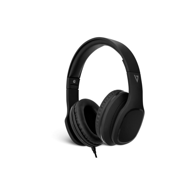 V7 AURICULARES OVEREAR CON MICRÓFONO 3.5 NEGRO CONTROL DE VOLÚMEN